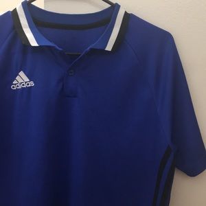 Adidas - Blue Climacool Casual/Athletic Polo Shirt